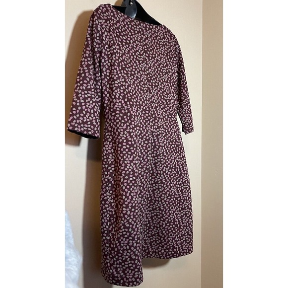 Royal Robbin’s Knit Midi Dress Cowlneck Size Medium Mauve 3/4 sleeve - Picture 4 of 8